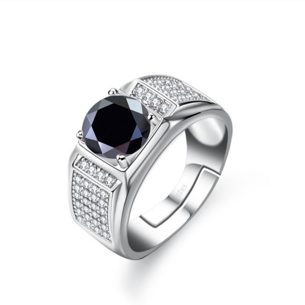 Moissanite Man Ring